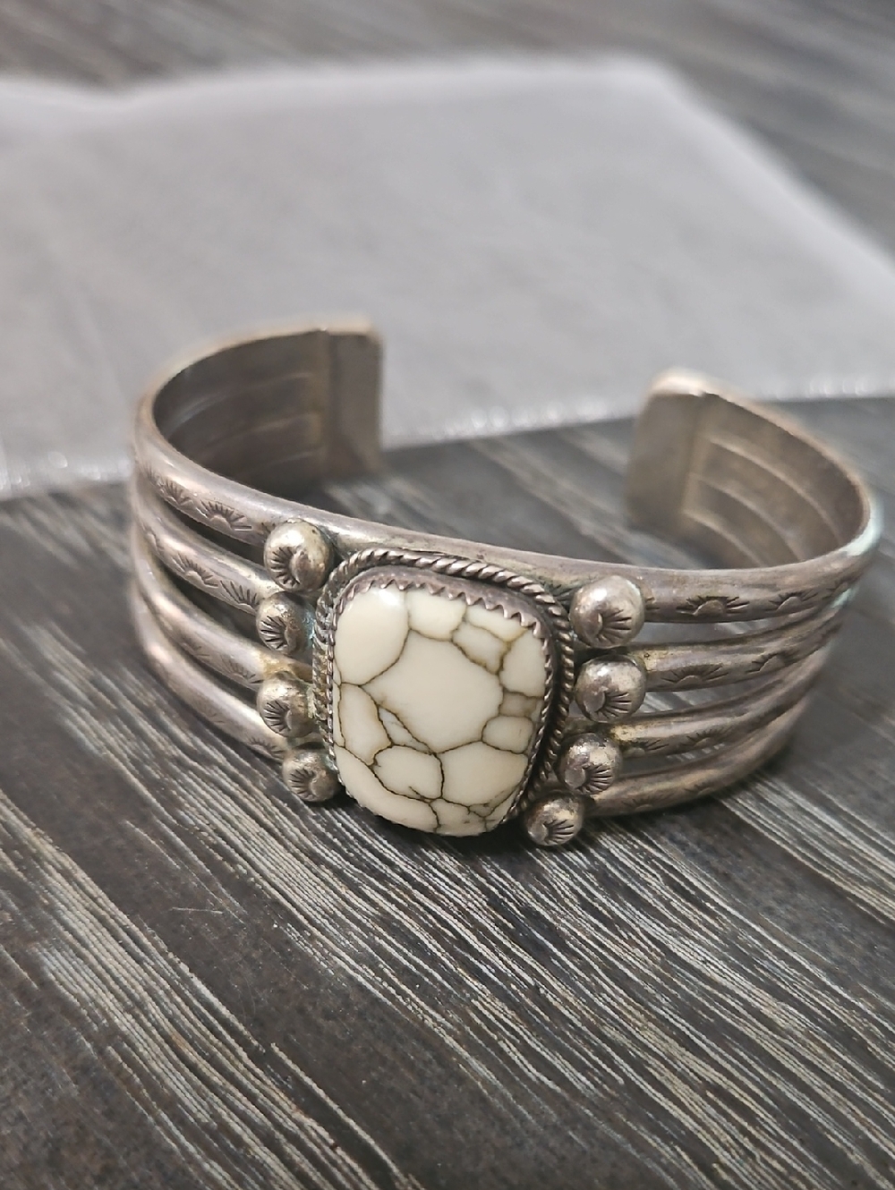Sonny Spruce Signed Silver Cuff Bracelet